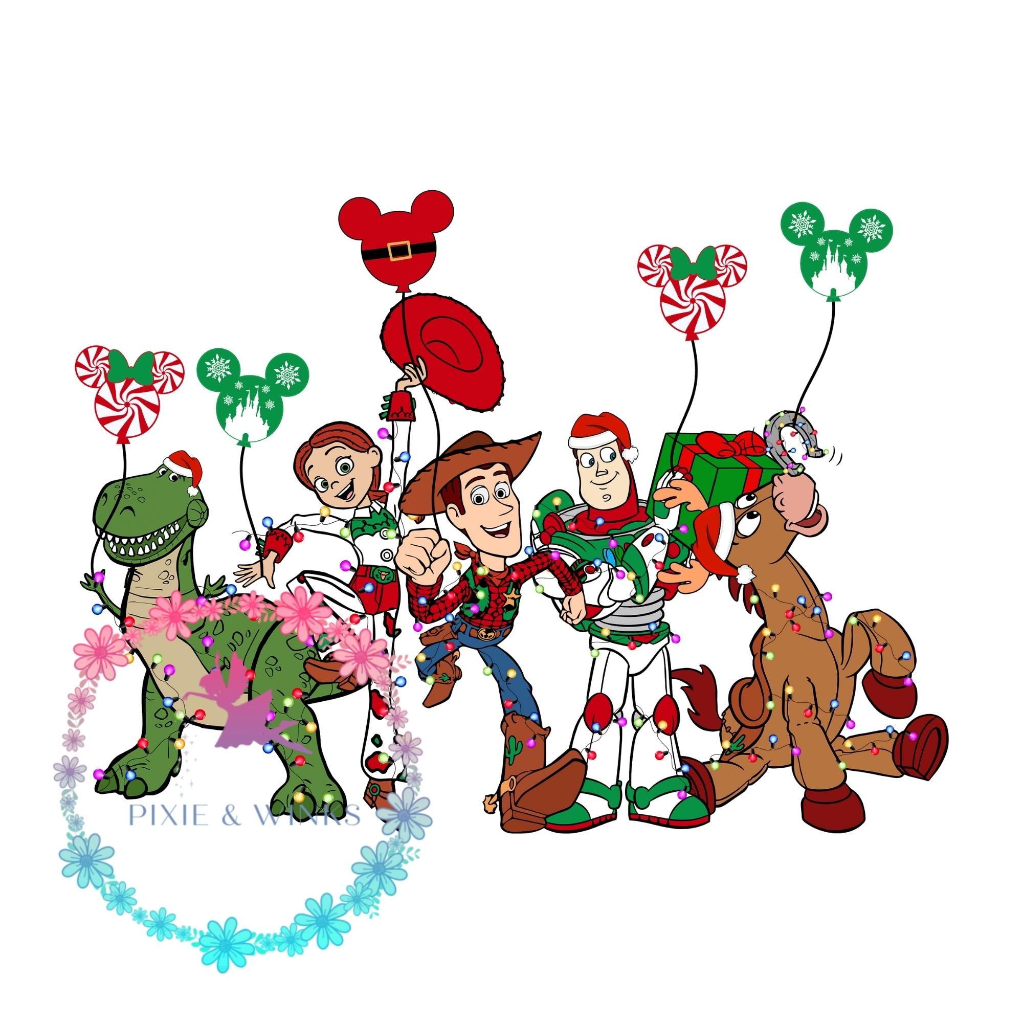 READY TO PRESS Disney Toy Story Christmas HTV and Sublimation Prints