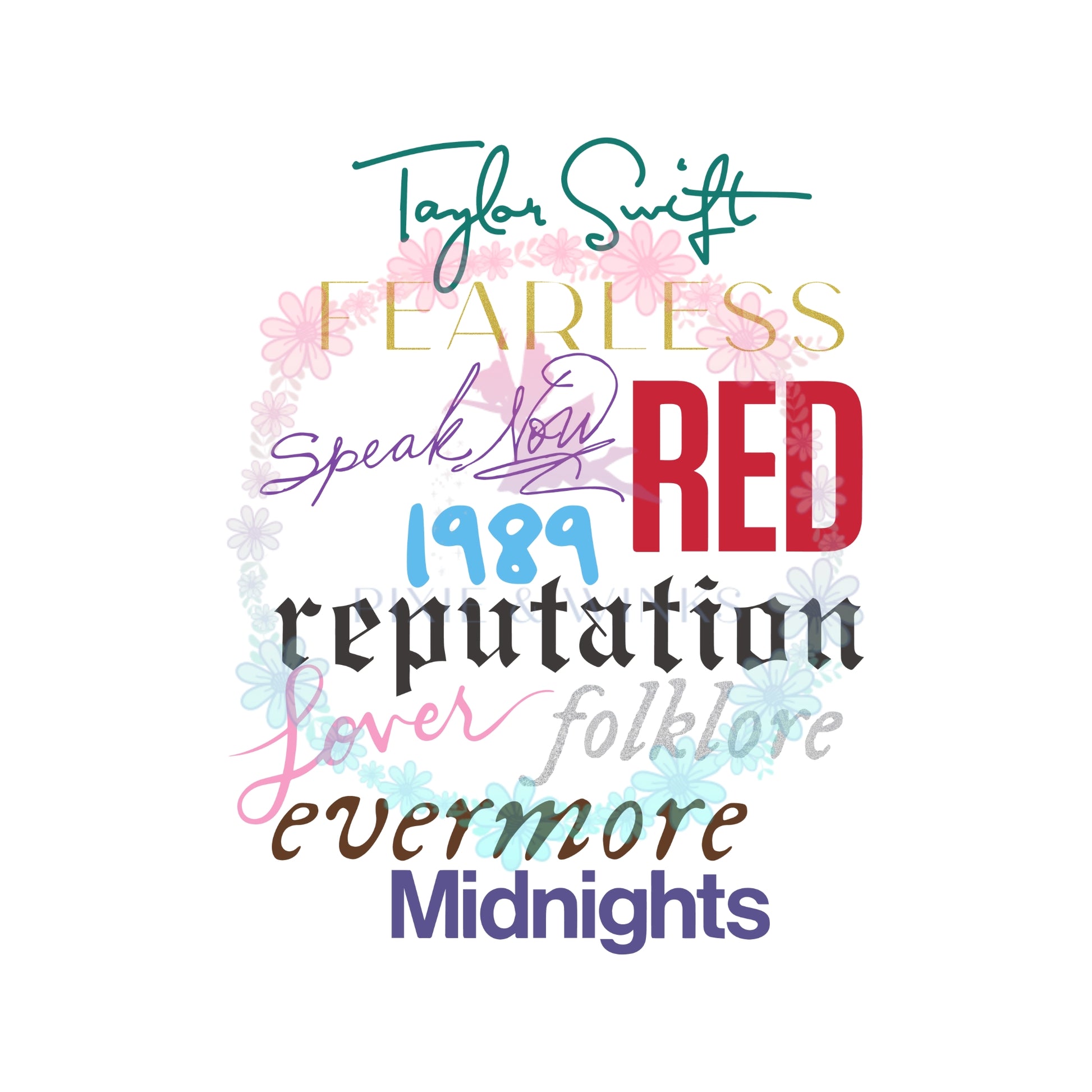 READY TO PRESS Taylor Swift Eras HTV and Sublimation Prints – Pixie & Winks
