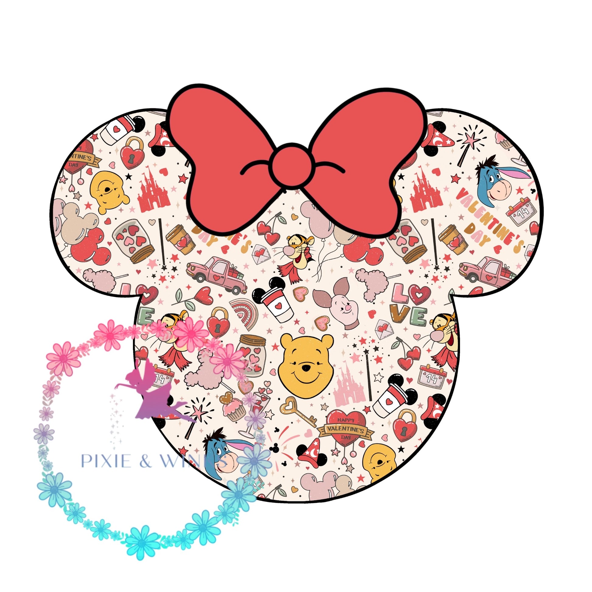 Valentine Minnie Mouse Disney Heat Iron on Transfer Decal