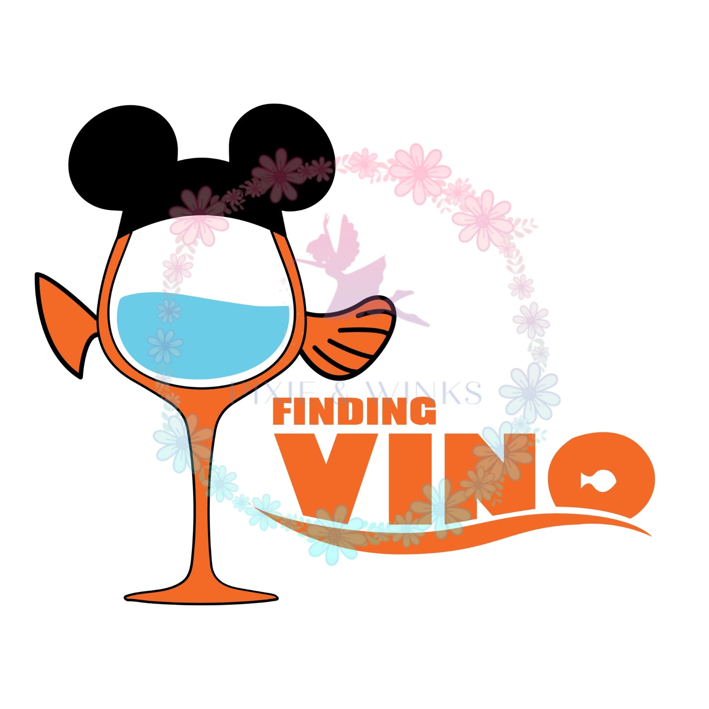 Finding Vino HTV and Sublimation Prints, Disney Nemo Wine print